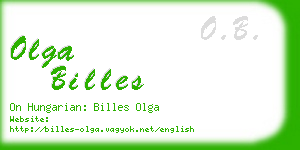 olga billes business card